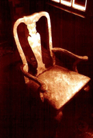 queen ann red chair